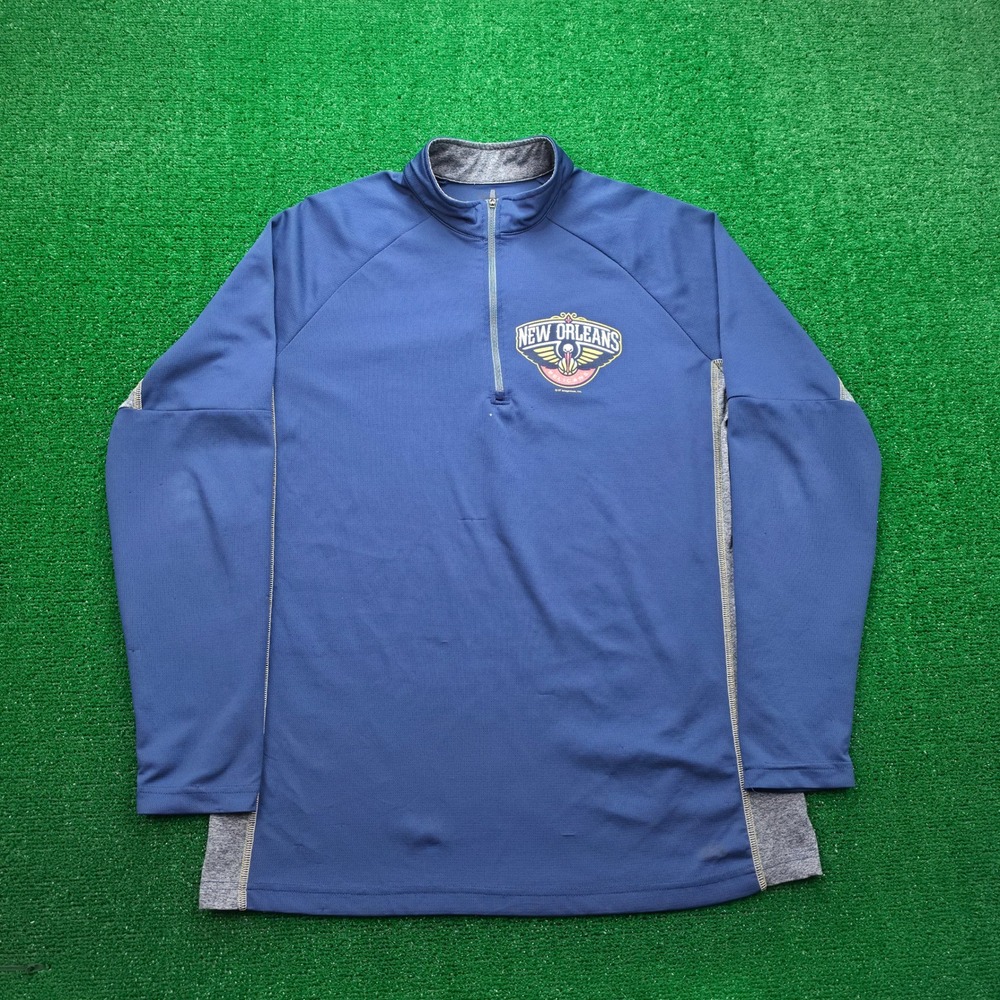 New Orleans Pelicans Quarter-Zip Performance Pullover Sweatshirt Mens XL NBA